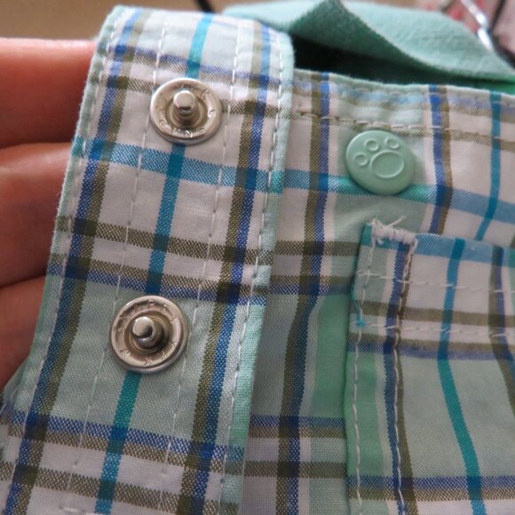 Baby Mint Green Plaid Jumper & Bodysuit 2pc 3Mts Carter's Embroidered Bear - Picture 11 of 16